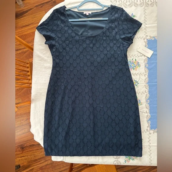 NWT Isaac Mizrahi SUPER soft navy any-occasion dress; size XXL. - Picture 2 of 8